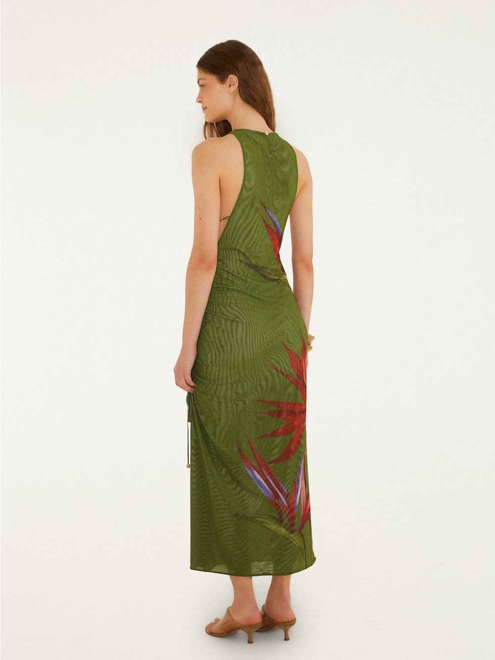 FARM RIO Dark Green Strelitzia Maxi Dress Coverup - Picture 3 of 4